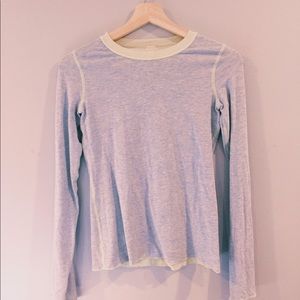 reversible gray/lime green top